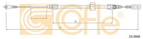 Трос ручного гальма середн. DB Sprinter 901-903 COFLE 10.9886