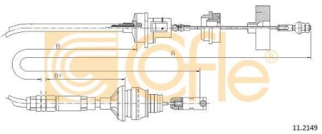 Трос зчеплення Citroen Berlingo Diesel all (mod.) 97- 655 COFLE 11.2149