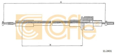 Трос зчеплення Ford Sierra 1.8-2.0 COFLE 11.2431