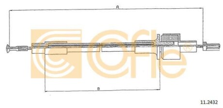 Трос зчеплення Ford Sierra Diesel 2,3 -90 COFLE 11.2432