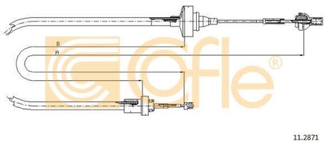 Трос зчеплення Renault 19 1.8 91- COFLE 11.2871