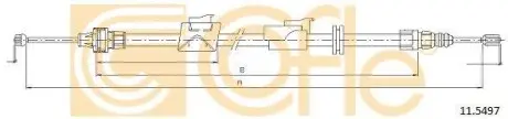 Трос ручного тормоза задний правый Ford Galaxy (WA6) 2006/05-2015/06 COFLE 11.5497