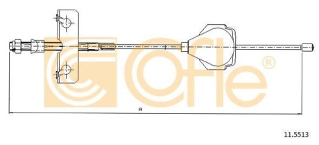 Трос ручного гальма перед. (L 306mm) Ford Mondeo 2.0/2.5TDCi 00-07 COFLE 11.5513