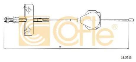 Трос ручного тормоза перед. (L 306mm) Ford Mondeo 2.0/2.5TDCi 00-07 COFLE 11.5513