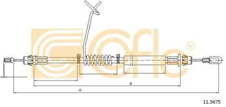 Трос ручного тормоза задний левый Ford Transit 2006- COFLE 11.5675