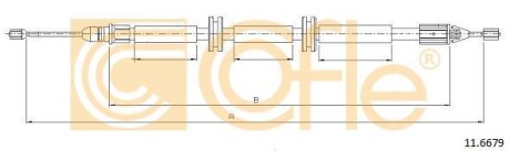 Трос стояночного гальма Renault Kangoo 4x4 97- L/R COFLE 11.6679