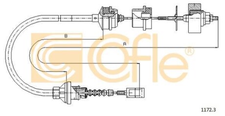 Трос сцепления Fiat Ducato 1,9D/TD 94-01 L 1060mm COFLE 1172.3