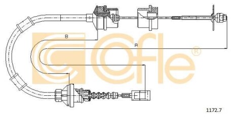 Трос зчеплення Сitroen Jumper 2.0-2.8 94- COFLE 1172.7