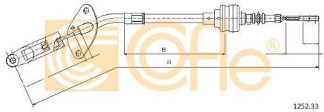 Трос зчеплення Fiat Fiorino Benz.-Diesel 94- 660/310 COFLE 1252.33