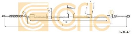 Трос ручного тормоза задний левый Renault Koleos I 2.0D/2.5 09.08- COFLE 17.0347