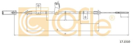 Трос стояночного тормоза COFLE 171510 (фото 1)