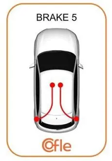 Трос ручного гальма задній лівий Mitsubishi Lancer 03- COFLE 17.2037