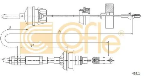 Трос сцепления Fiat Ulysse 2.0TDScudo 1.6Expert 94- COFLE 492.1