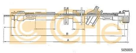 Трос спидомера MB W124 (механика 5-ступенчатая) COFLE S05005
