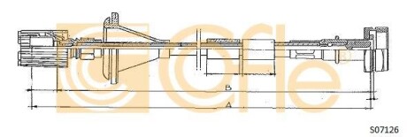 Трос спидометра Fiat Ducato 94-01 (с накруткой) L-1530mm COFLE S07126