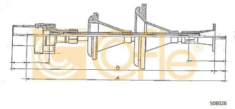 Трос спидометра Ford Sierra 1,6-1,8 -02/93 COFLE S08026