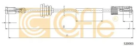 Трос спидометра Opel Astra F/Vectra A 1.4-2.0 88-95 COFLE S20003