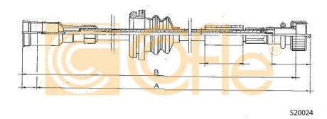 Трос спидометра Opel Vectra 1,4-1,6-1,7D 89> COFLE S20024 (фото 1)