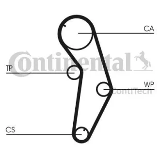 Комплект пасу ГРМ Mitsubishi Colt/Lancer 1.6 16V 9 Contitech CT841K1