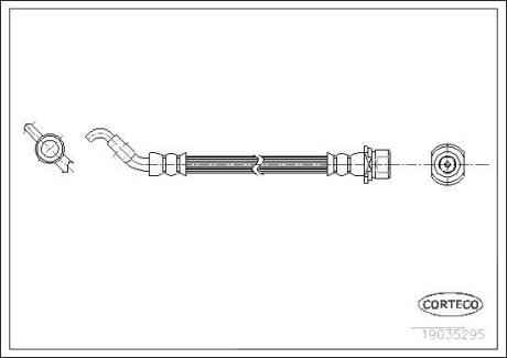 Шланг тормозной CORTECO 19035295