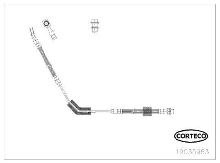 Шланг тормозной CORTECO 19035963