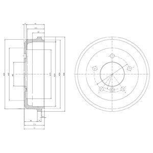 Гальмiвнi барабани Delphi BF168 (фото 1)