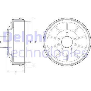 Гальмiвнi барабани Delphi BF562