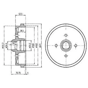 Гальмiвнi барабани Delphi BF96