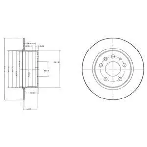Гальмiвнi диски Delphi BG2240
