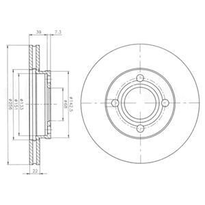 Гальмiвнi диски Delphi BG2272