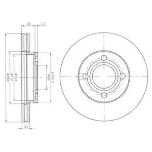 Гальмiвний диск Delphi BG2272