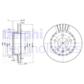 Гальмiвнi диски Delphi BG2384