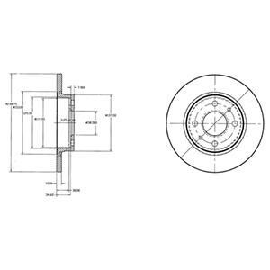 Гальмiвнi диски переднi Delphi BG2466