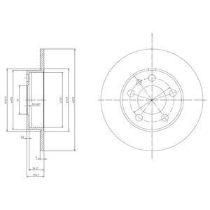 Гальмiвнi диски фарбованi Delphi BG3034C