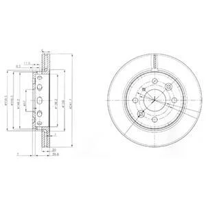 Гальмiвнi диски Delphi BG3074