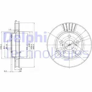 Гальмiвний диск Delphi BG3187