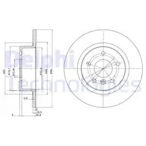 Тормозной диск Delphi BG3227C