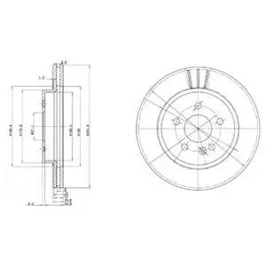 Гальмiвний диск Delphi BG3397