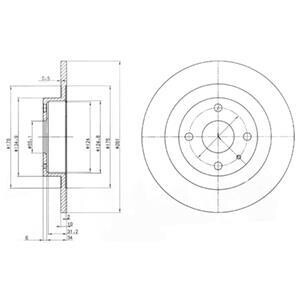 Тормозной диск Delphi BG3556