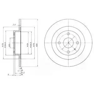 Тормозной диск Delphi BG3556