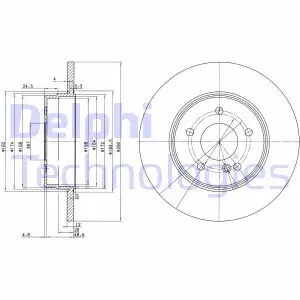 Гальмiвний диск Delphi BG3602