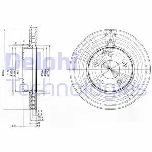 Гальмiвний диск фарбований Delphi BG3755C
