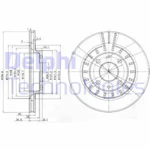 Гальмiвний диск Delphi BG3806