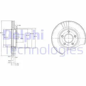 Гальмiвний диск Delphi BG3826