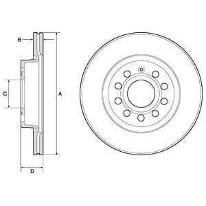 Диск тормозной Delphi BG3832C