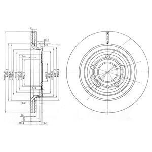 Гальмiвнi диски фарбованi Delphi BG3886C