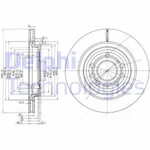 Тормозной диск крашеный Delphi BG3886C