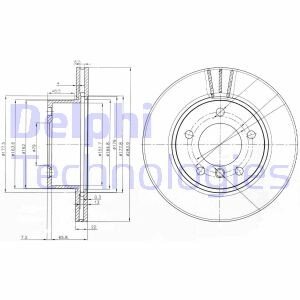 Гальмiвнi диски фарбованi Delphi BG3899C