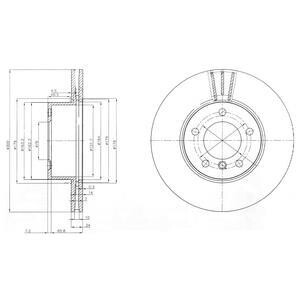 Гальмiвнi диски фарбованi Delphi BG3998C