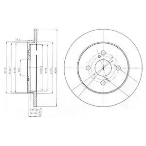 Гальмiвний диск Delphi BG4055